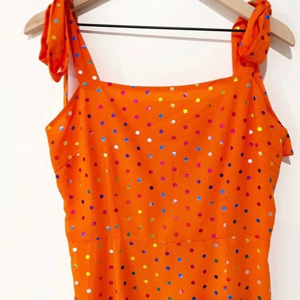 Never Fully Dressed Orange Polka Dot Mini Dress - Picture 6 of 8